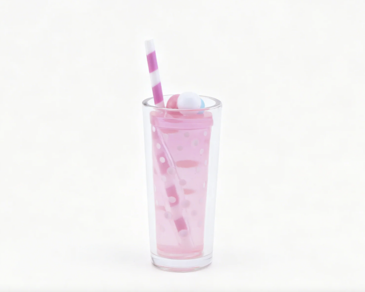 Pink Polka Dot Drink Cup Prop FOR 18'' DOLL
