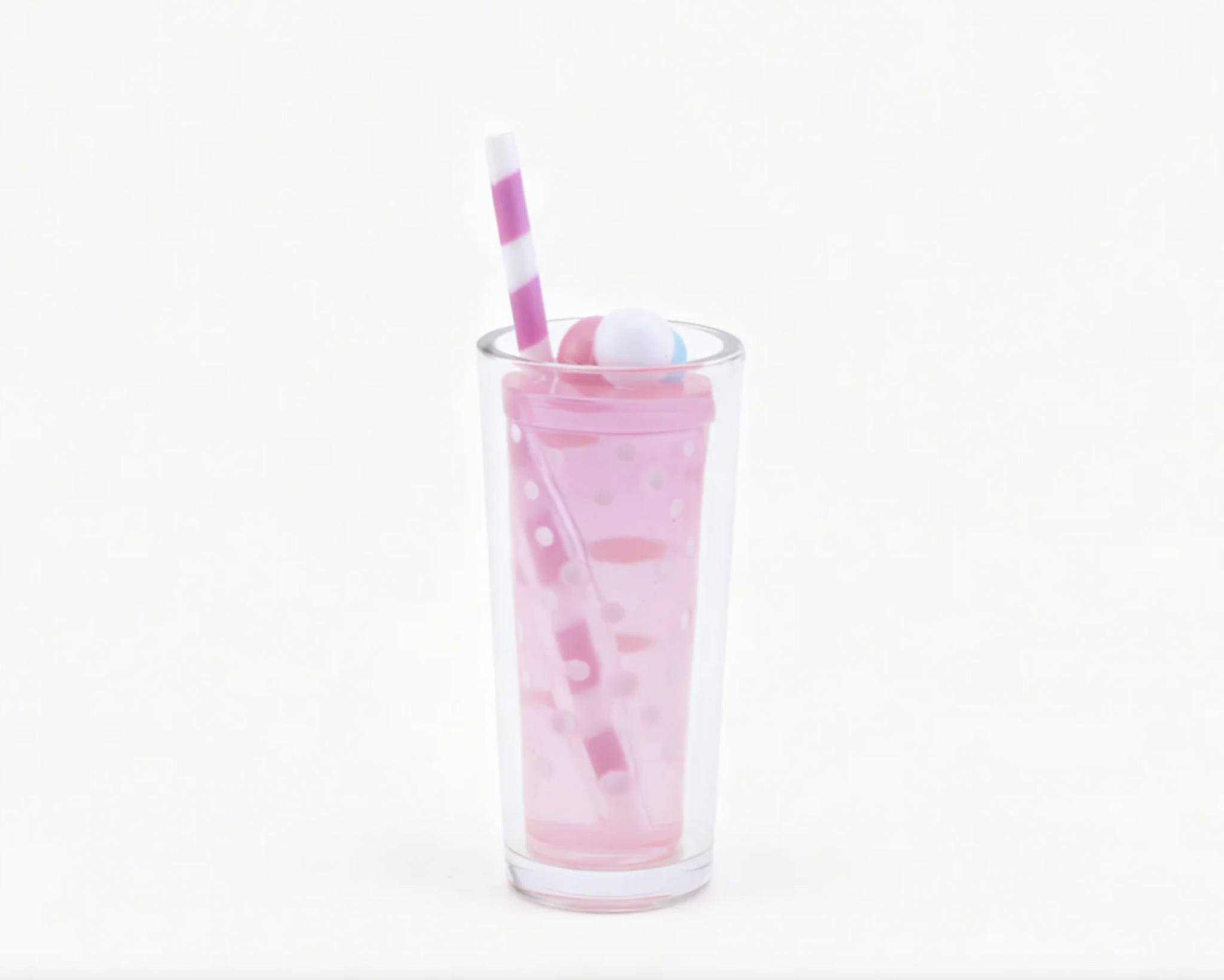 Pink Polka Dot Drink Cup Prop FOR 18'' DOLL