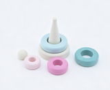 Macaron Pastel Stacking Ring Mini Toy Tower Prop Nursery Scene Accessory for 18'' doll