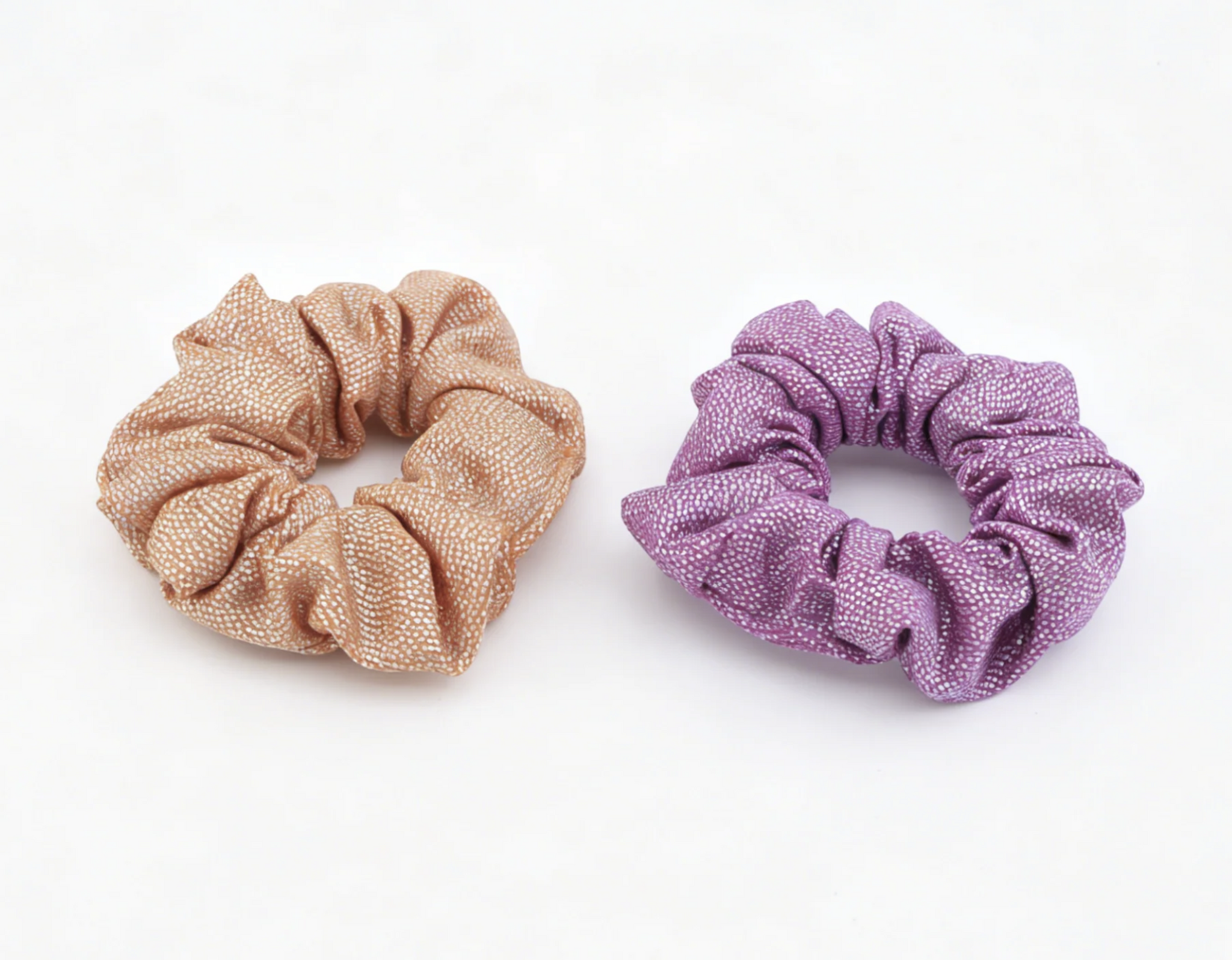 2 Pack Dotted Fabric Scrunchies Hair Accessory Set for 18'' Doll Daily Dress Up Play