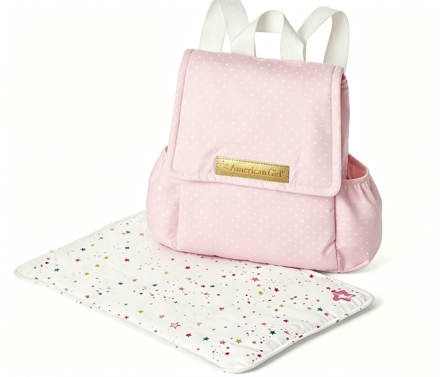 American Girl On-the-Go Diaper Bag & Changing Pad Set - Girls Kids Pretend Play Accessory