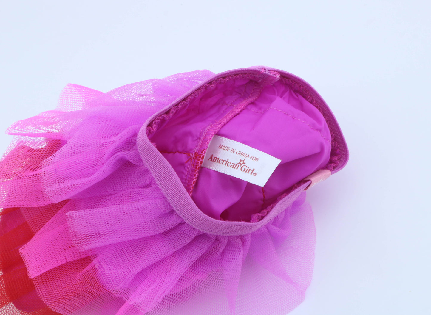 American girl ruffly red-and-pink three-tiered skirt for 18'' doll AG Star Stylist Closet