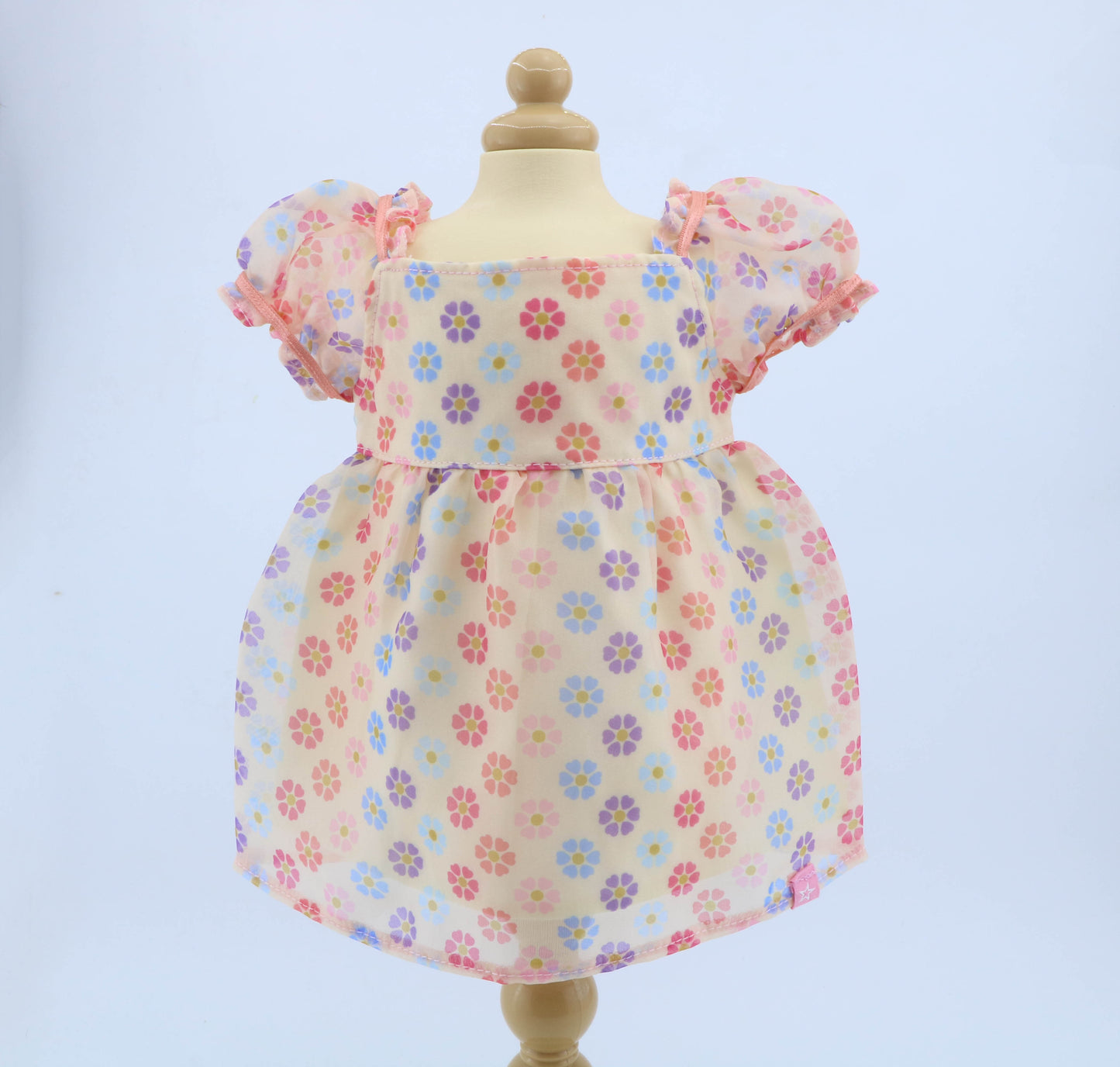 Authentic American Girl Yellow Floral Print Chiffon Dress for 18'' Doll