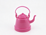 1Pcs Bright Pink Mini Plastic Tea Kettle Prop FOR 18'' DOLL | Doll Kitchen Cafe Bistro Pretend Play Accessory