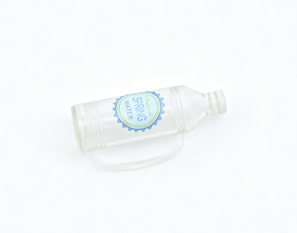 Mini Clear Spring Water Bottle Pretend Drink Prop FOR 18'' DOLL | Doll Kitchen & Picnic Accessory