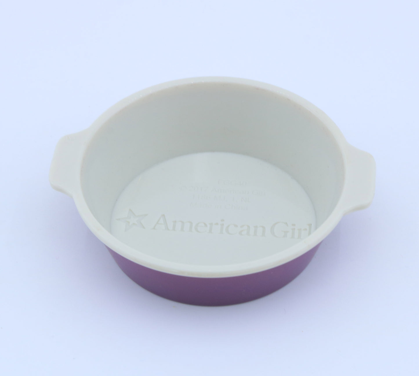 American Girl Claudie Angelo's Bakery purple Pie Pan Dish for 18" Dolls