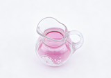 Mini Clear Plastic Pitcher With Pink Lemonade Pretend Drink Prop FOR 18'' DOLL | Doll Tea Party & Picnic Tableware