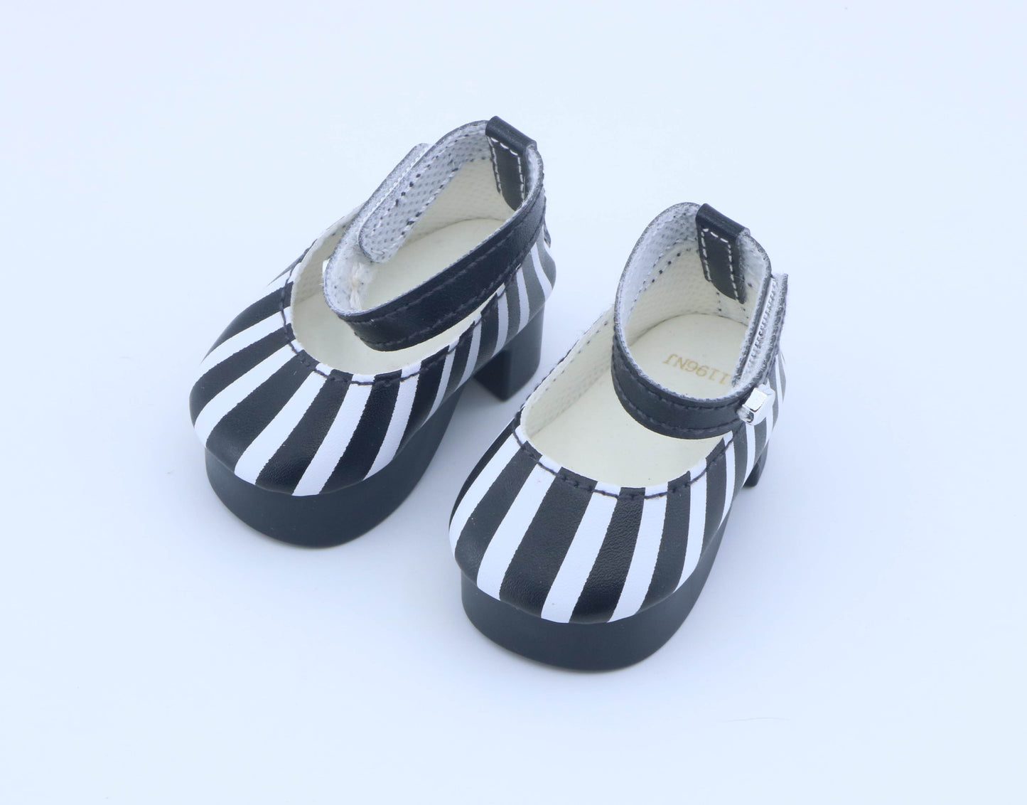Authentic American Girl Black & White Striped Platform Mary Jane Heels for 18'' Doll shoes