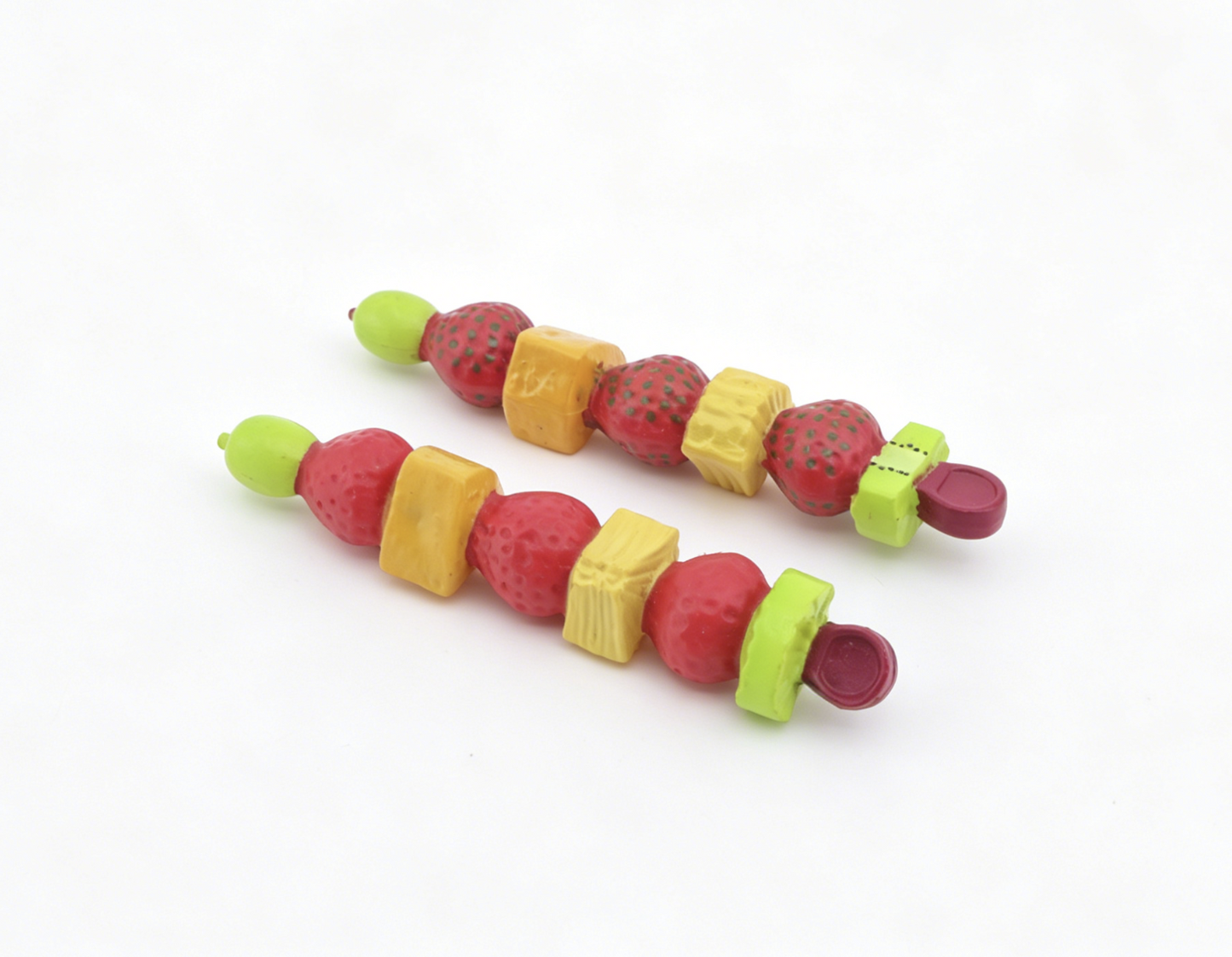 2pcs Fruit Kabobs for 18" Doll Campus Snack Cart