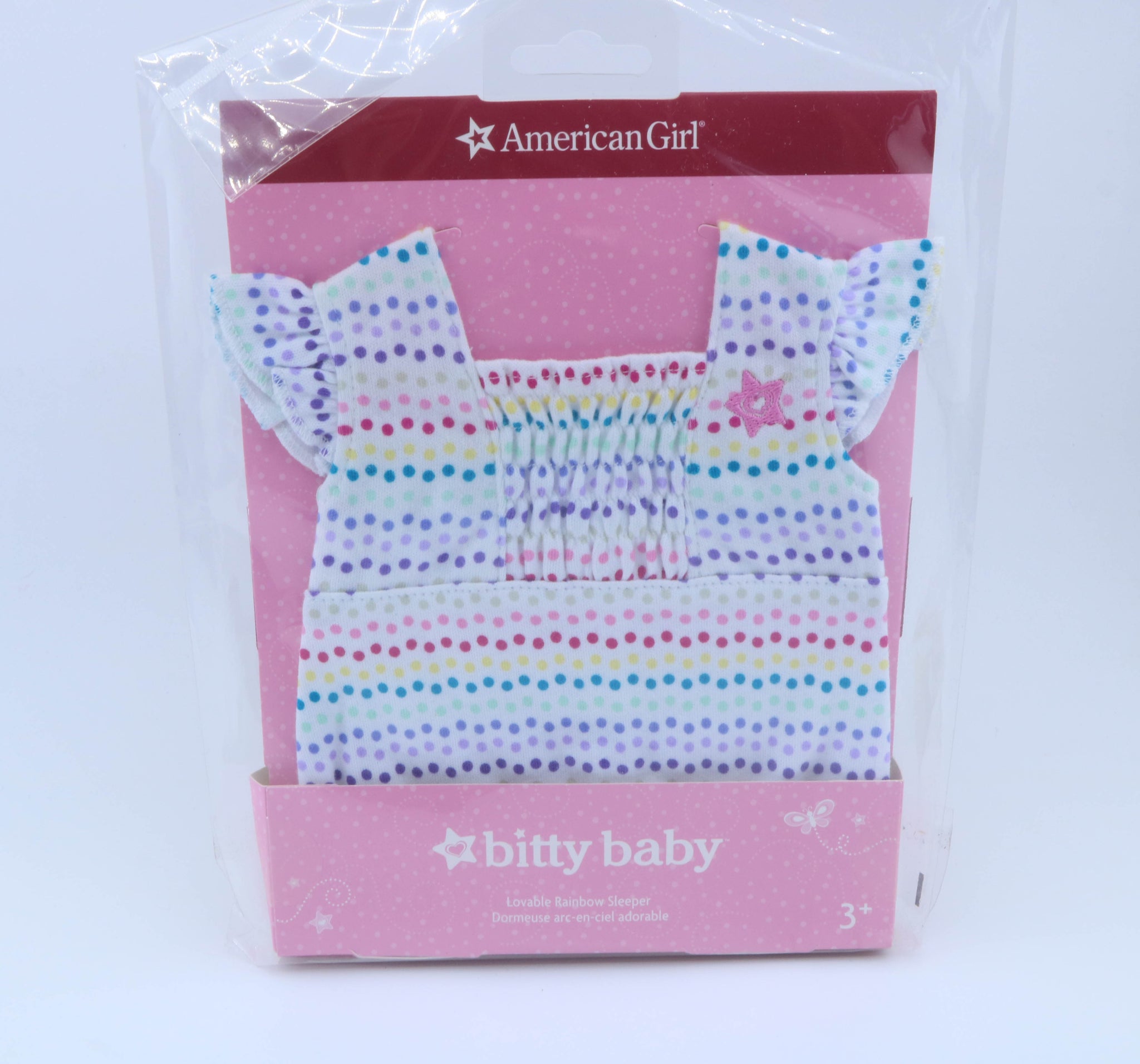 American Girl Bitty Baby Rainbow Dot Sleeper Outfit – For 15" Bitty Baby Dolls