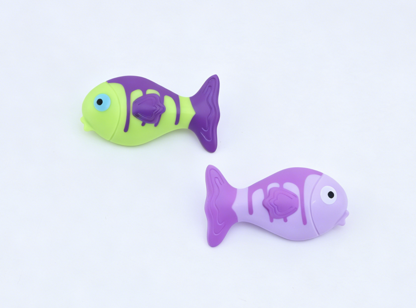 2Pcs Mini Colorful Magnetic Fish Pretend Toy Prop FOR 18'' DOLL | Doll Pet & Fishing Game Accessory