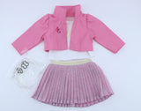 American Girl Pink Sparkle Pleated Skirt Outfit With Jacket & Love Top - For 18" Dolls