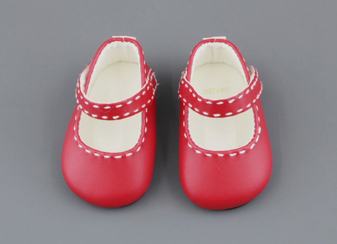 Kit Red Mary Jane Shoes for 18'' doll BeForever Meet Outfit