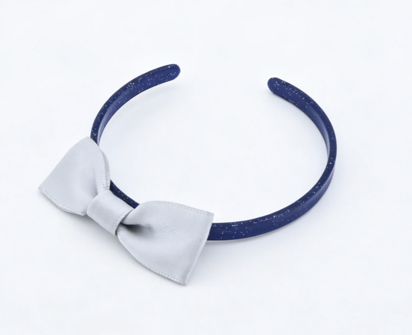 Navy Blue Glitter Silver Bow Headband Accessory for 14.5'' Doll Daily & Party Dress Up Play