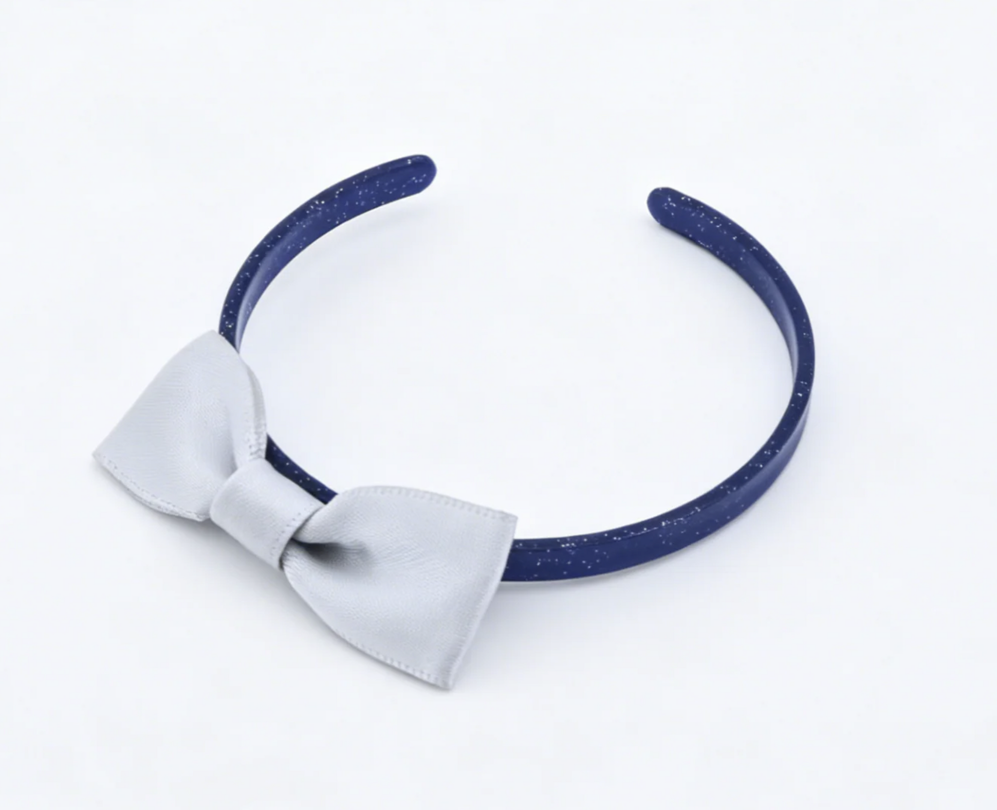 Navy Blue Glitter Silver Bow Headband Accessory for 14.5'' Doll Daily & Party Dress Up Play