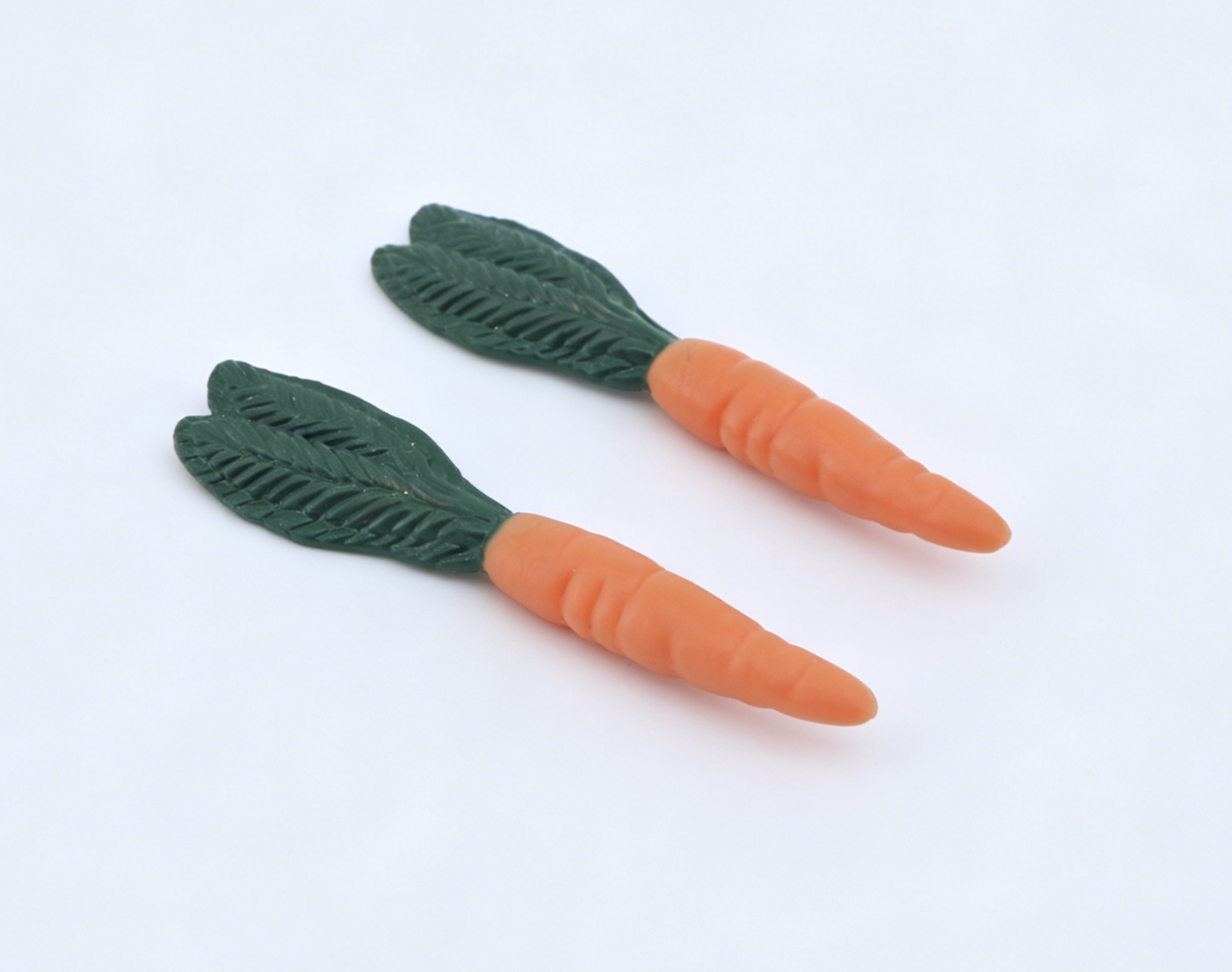 2Pcs Mini Realistic Toy Carrots For 18'' Doll pet bunny Accessory