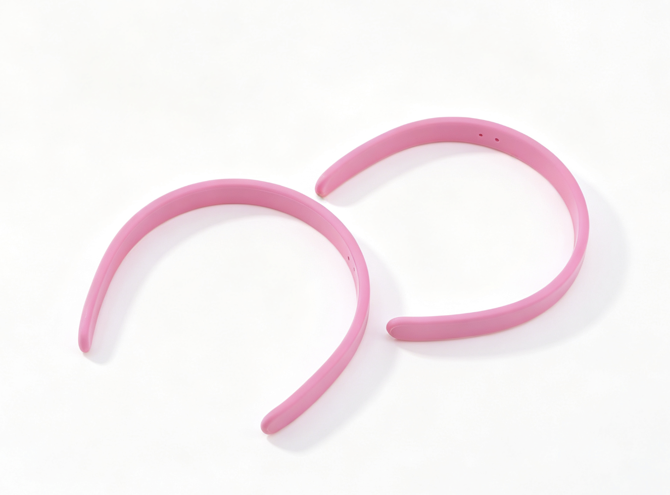 2Pcs Thin Pink Plastic Headband Set FOR 18'' DOLL | Daily Hairstyle Hair Accessory