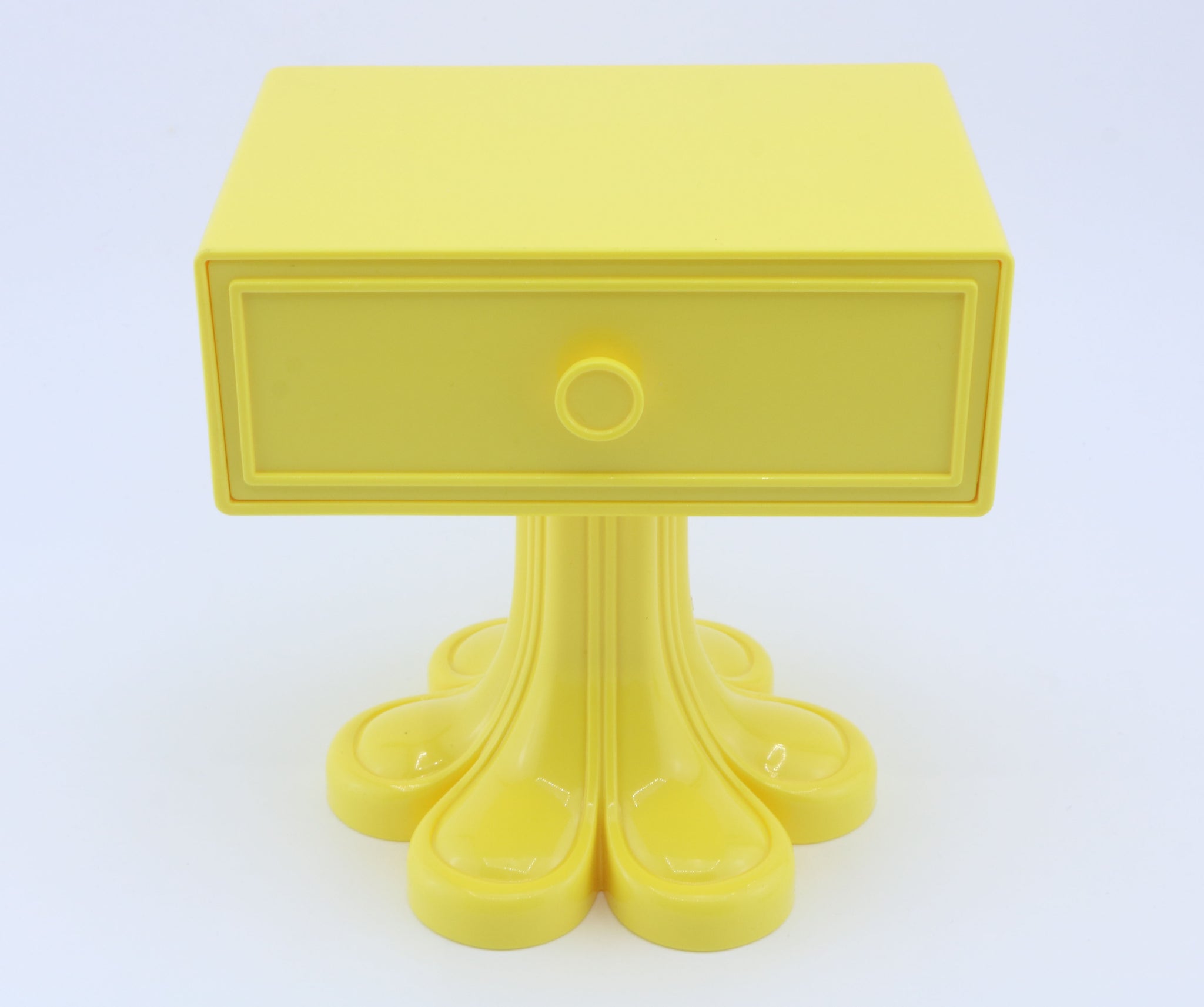 American Girl A Groovy Yellow Bedside Table From Julie's Bedside Table and Shag Rug Set – For 18" Dolls