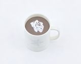 White Snowflake Hot Cocoa Mug Play Food Prop FOR 18'' DOLL | Winter Holiday Kitchen Accessory