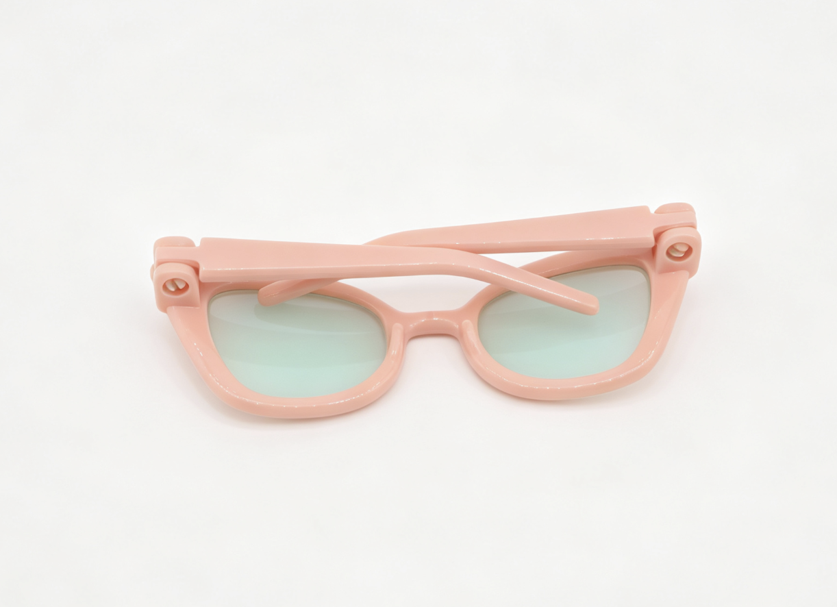 Light Pink Cat Eye Frame Sunglasses Summer Outdoor Accessory for 18'' Doll Casual Beach Dress Up Play