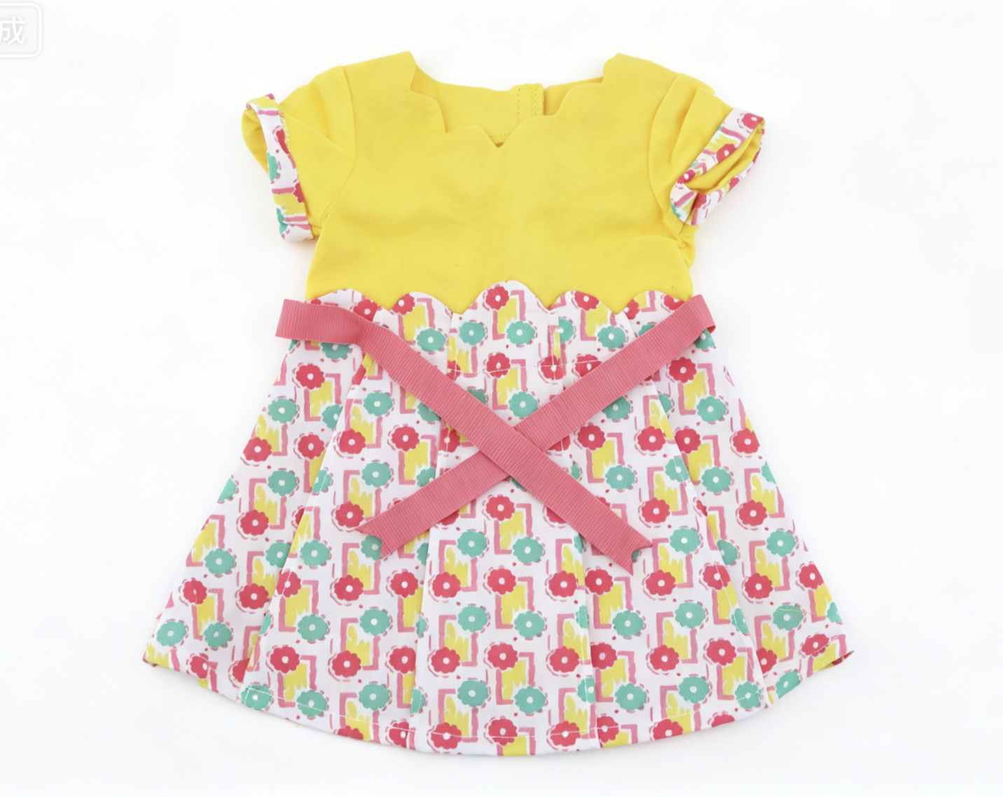 American Girl Yellow Floral Print Dress for 18'' Doll