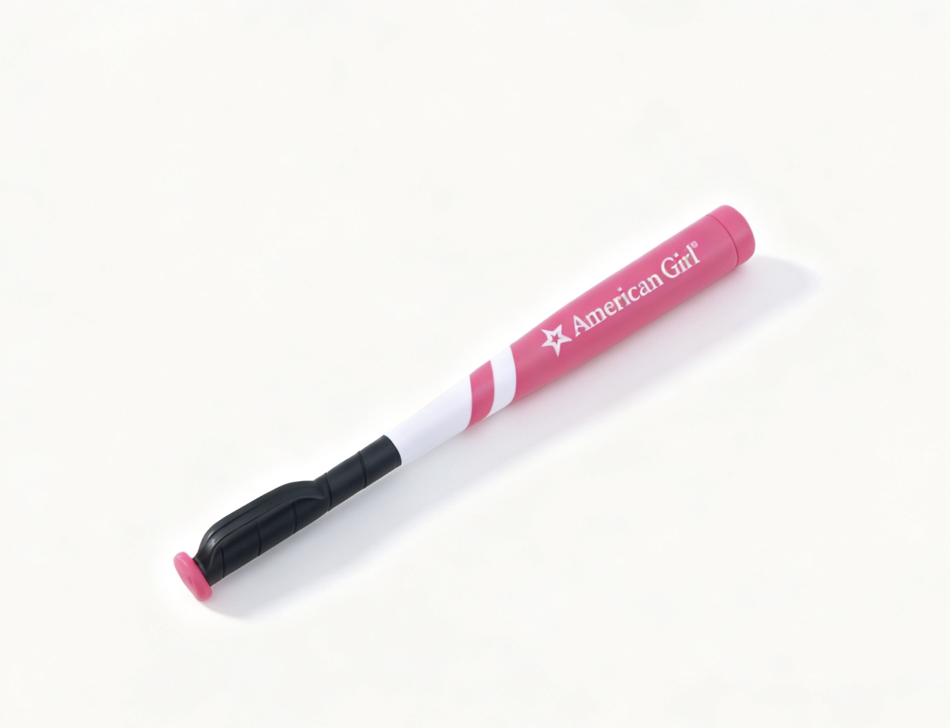 Pink White Striped Mini Baseball Bat Sports Game Prop Outdoor Accessory for 18'' doll