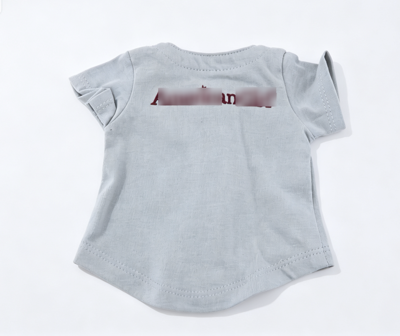 Grey Chicago Embroidered Baseball Jersey Short Sleeve Sport Top Outfit for 18'' doll