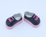 American Girl Black & Pink Lace-Up Sneakers – For 18" Dolls shoes