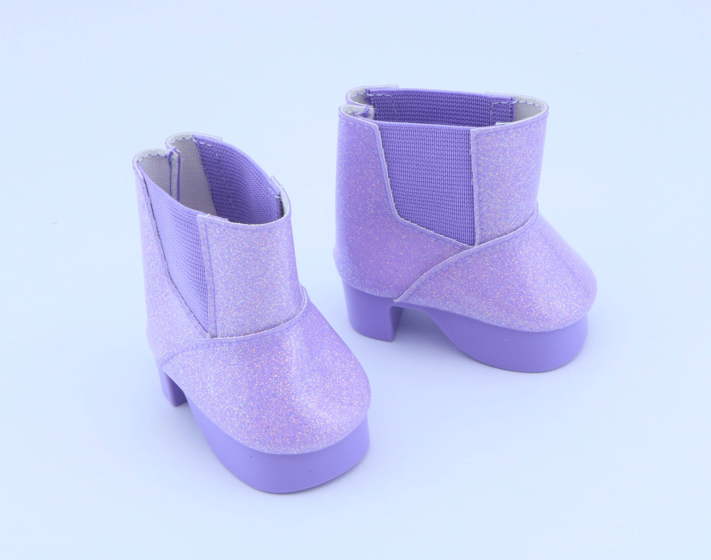 American Girl Purple Iridescent Glitter Chelsea Boots – For 18" Doll shoes