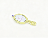 American Girl Golden Princess Mini Hand Mirror with Purple Gem for 14.5" Doll
