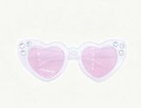 American Girl Limited Edition White Glitter Rhinestone Heart Sunglasses for 18'' Doll