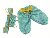 Turquoise Sequin Princess 2 Piece Outfit For 18'' Fashion Girl Doll | Doll Cosplay Costume Set