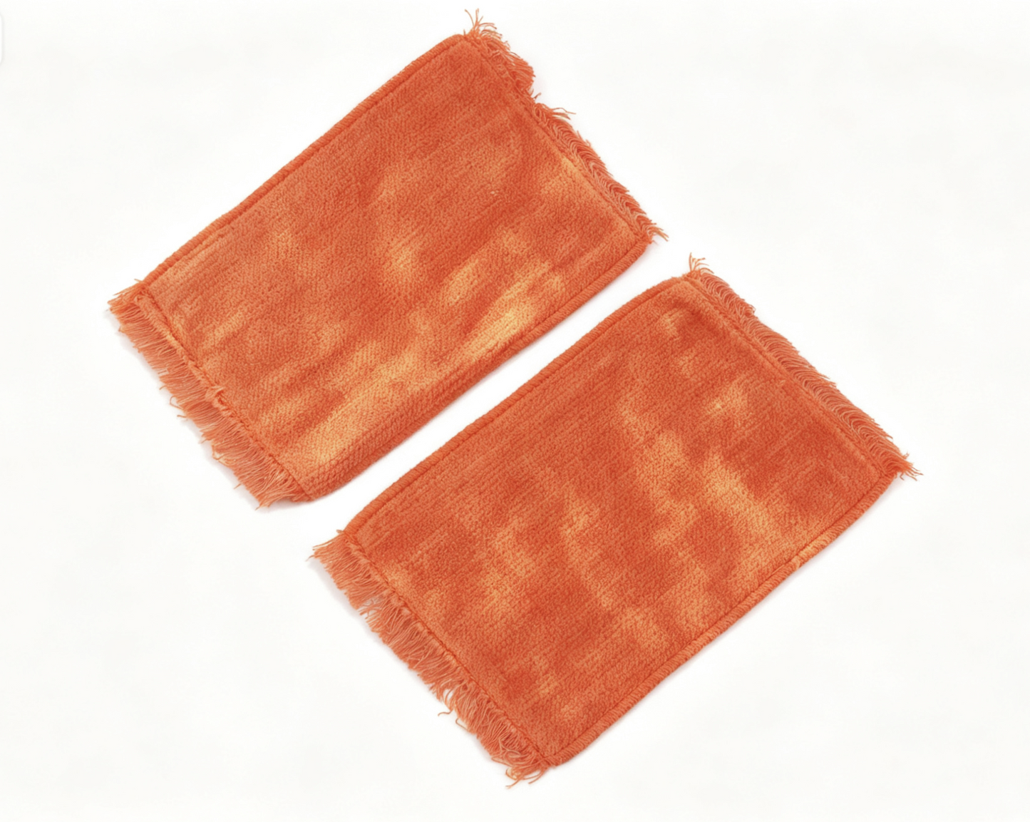 2 Pack Orange Fringe Terry Face Towels for 18'' Doll Retro 70s Groovy Bathroom Pretend Play