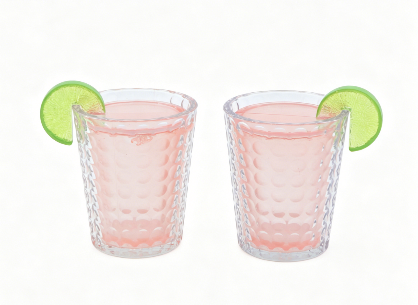 American Girl Pink Drink Cups with Lime (Set of 2) FOR 18'' DOLL