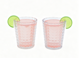 American Girl Pink Drink Cups with Lime (Set of 2) FOR 18'' DOLL