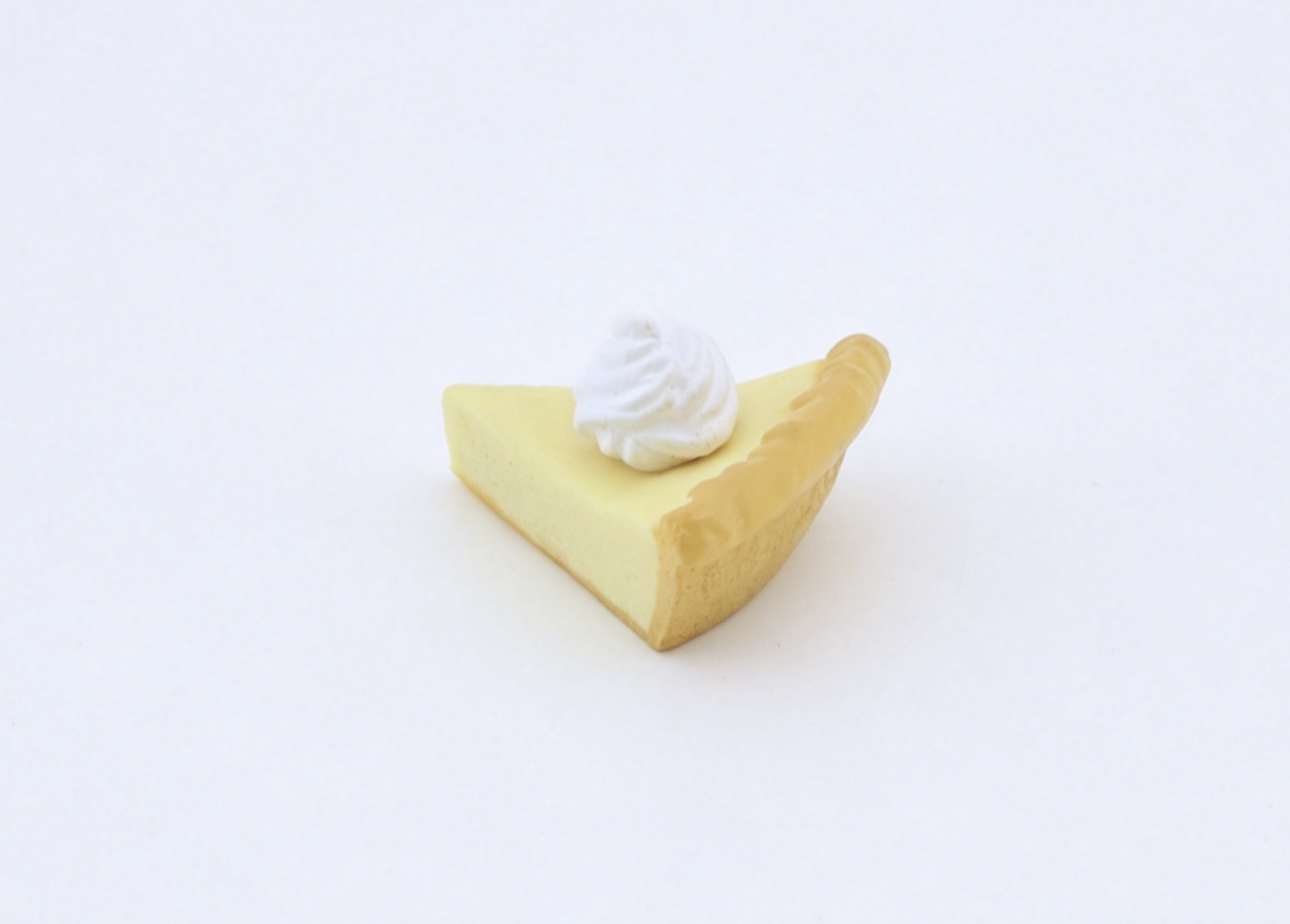 Mini Cream Pie Slice With Whipped Cream Pretend Dessert Prop FOR 18'' DOLL | Doll Luau Bakery & Tea Party Accessory