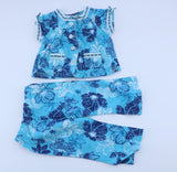 American Girl Blue Floral Print Top & Capri Pants Set - For 18" Dolls