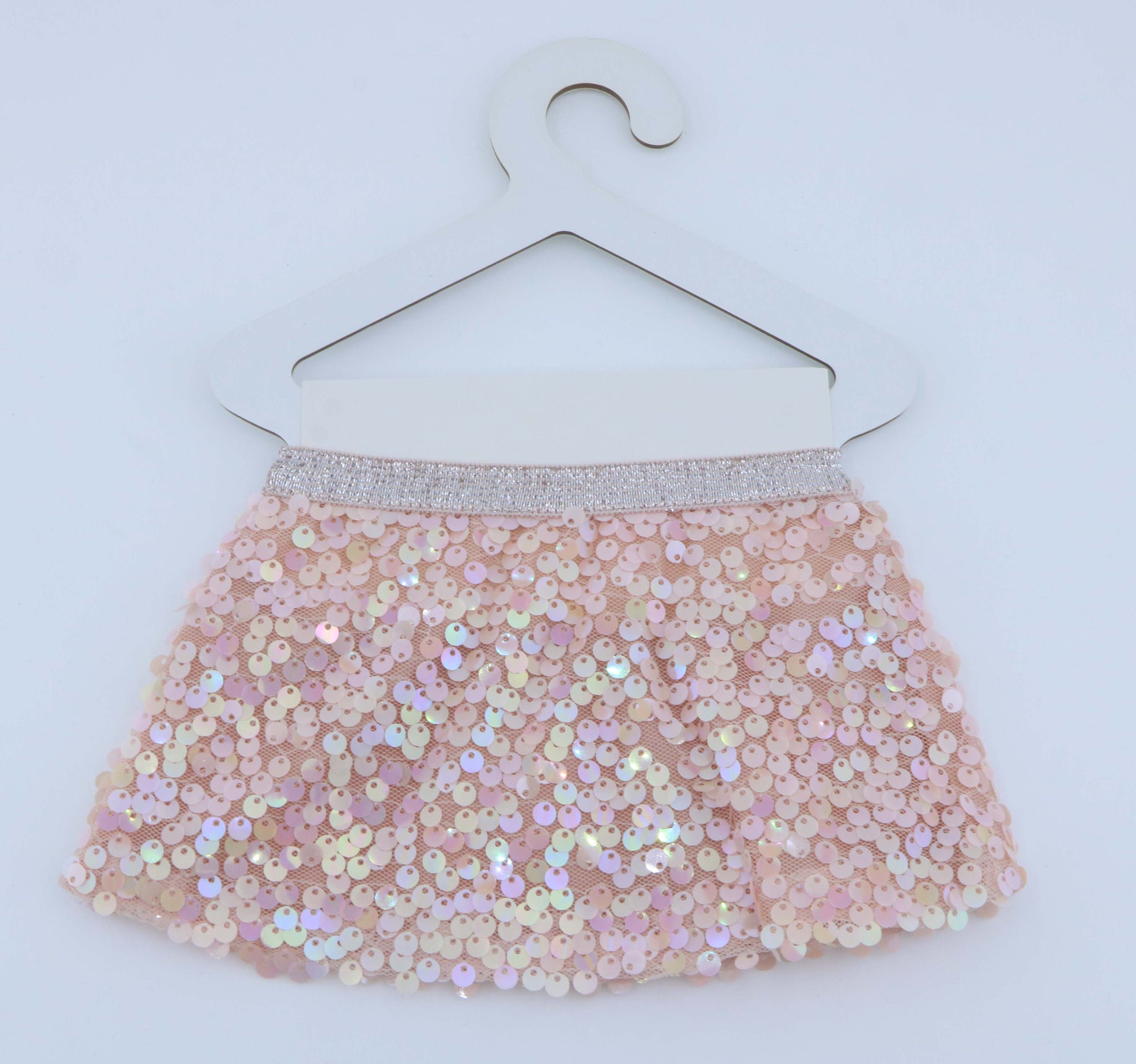 American Girl x Something Navy Iridescent Pink Sequin Holiday Skirt With Original Hanger – For 18" Dolls