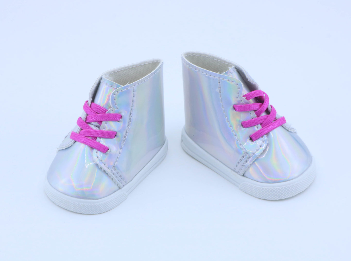 Authentic American Girl Iridescent Rainbow High-Top Sneakers for 18'' Doll shoes