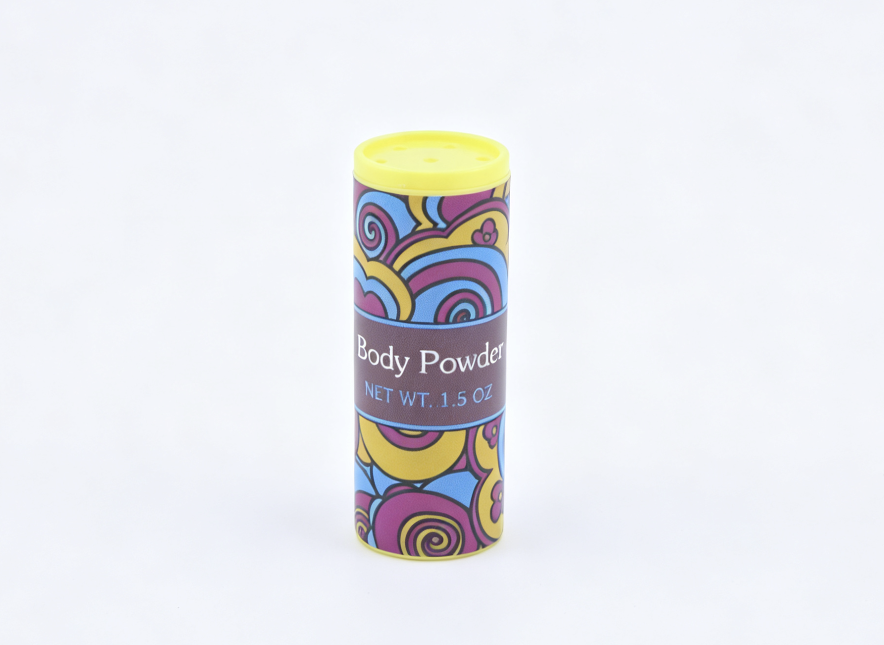 Retro Swirl Print Body Powder Shaker Bottle for 18'' Doll 70s Groovy Bathroom Pretend Play