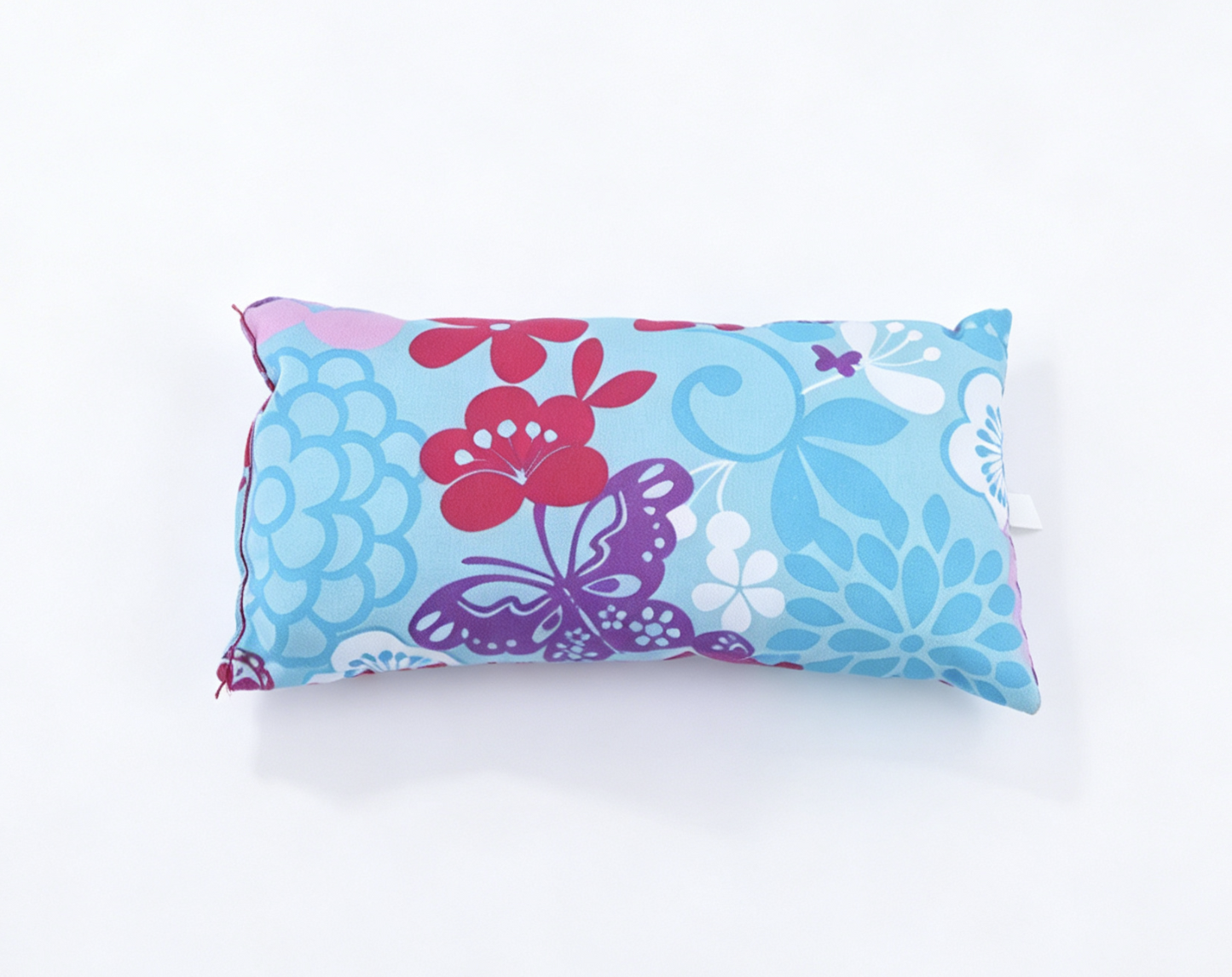 Floral Butterfly Print Mini Fabric Pillow Bedding Prop for 18'' Doll Sleepover Bedroom Pretend Play