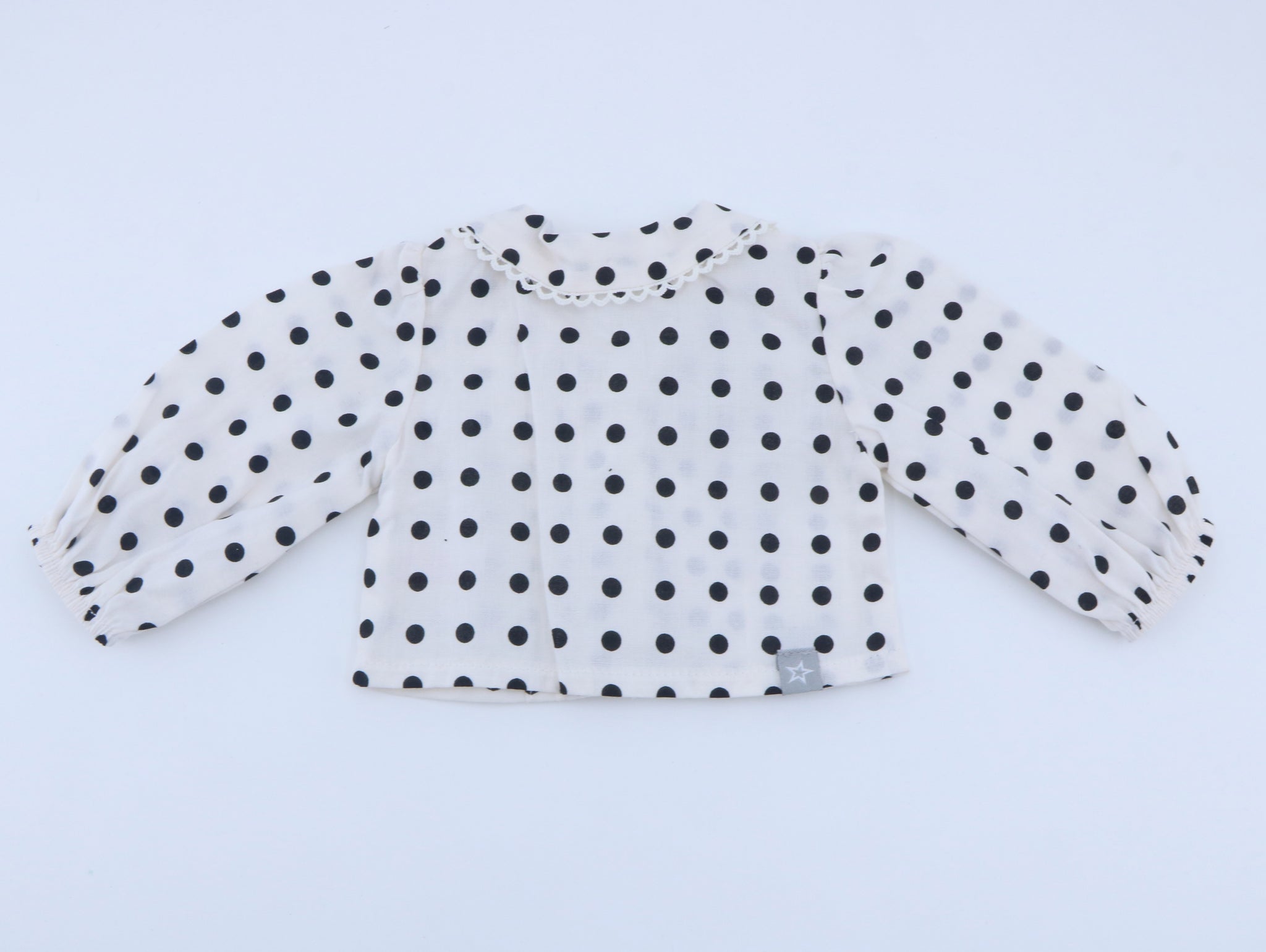 American Girl White Polka Dot Lace Collar Blouse - From Mix & Match Collection - For 18" Dolls