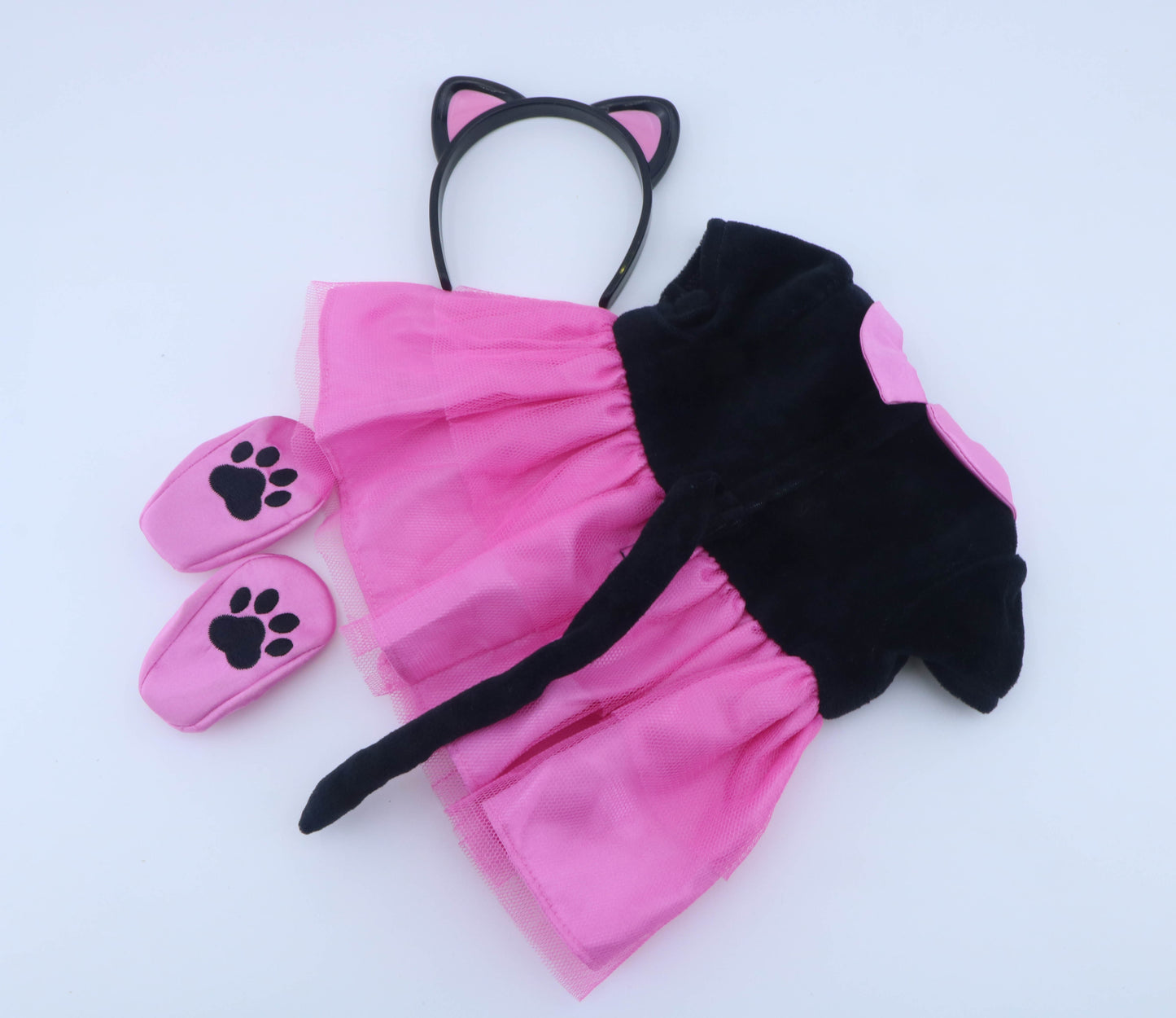 American Girl Black & Pink Cat Costume Dress With Headband & Shoes - For 18" Dolls