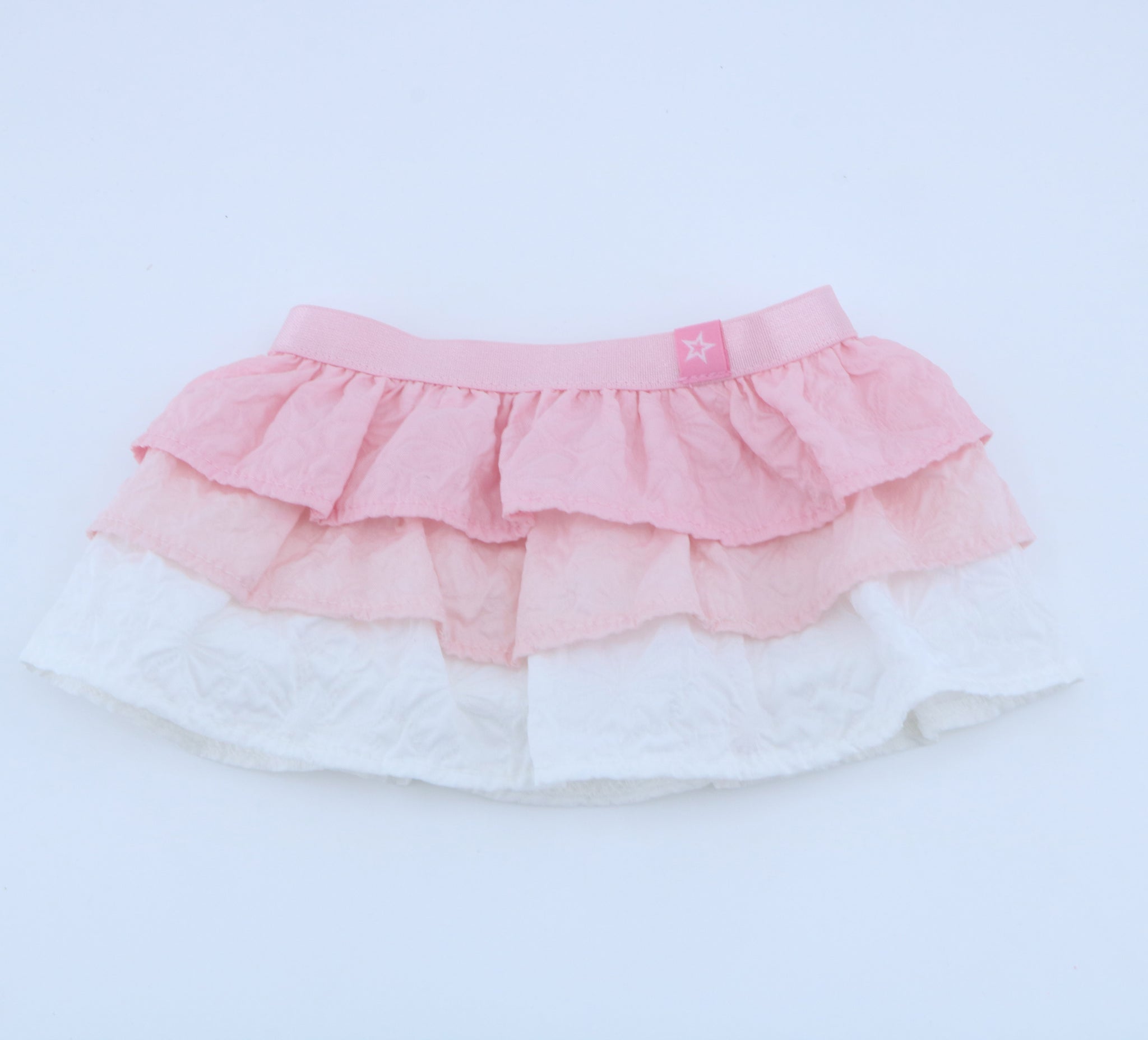 American Girl Pink & White Tiered Ruffle Skirt for 18'' Doll Clothes
