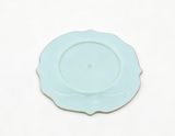 Mint Green Scalloped Dot Rim Mini Dinner Plate Pretend Tableware FOR 18'' DOLL | Doll Dining Kitchen Accessory