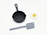 American Girl Frying Pan Fried Egg & Spatula Kitchen Playset For 18'' Doll