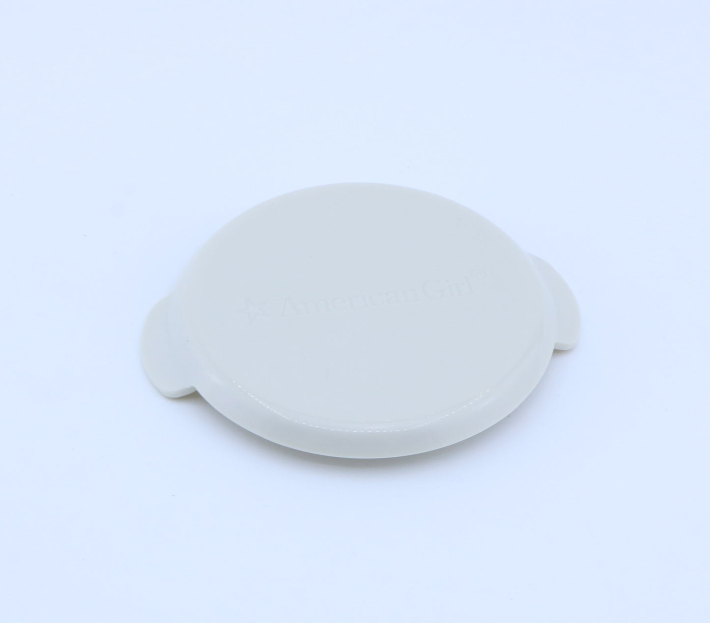 American Girl White Dual-Ear Pie Dish for 18'' doll kitchen baking
