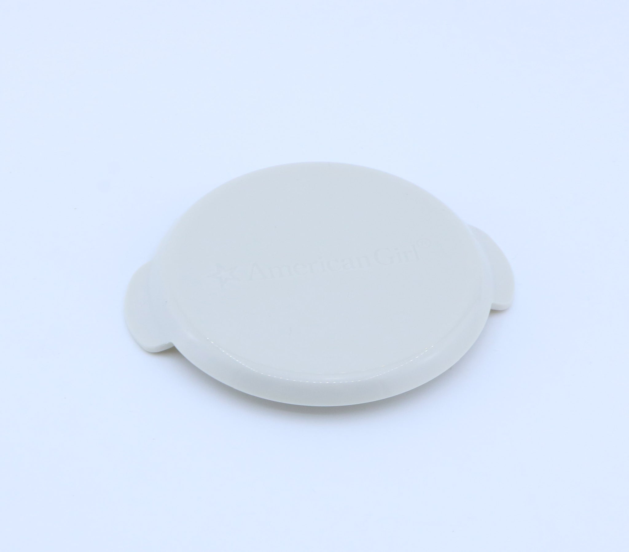 American Girl White Dual-Ear Pie Dish for 18'' doll kitchen baking