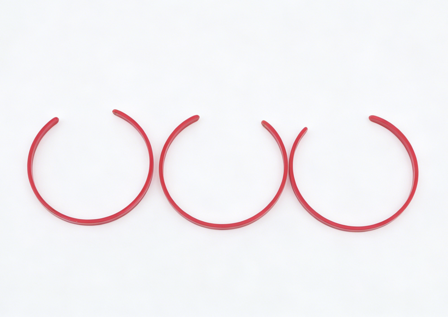American Girl 3Pcs Red Plastic Headbands For 14.5'' Doll Hair Accessory