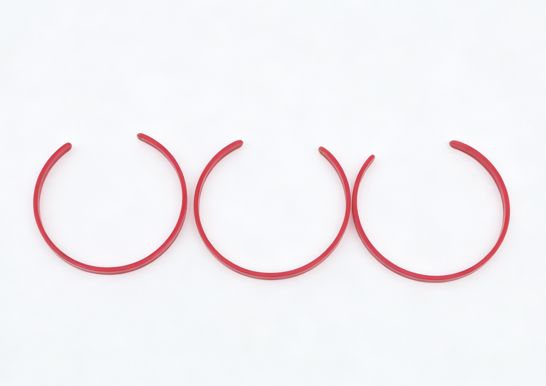 American Girl 3Pcs Red Plastic Headbands For 14.5'' Doll Hair Accessory